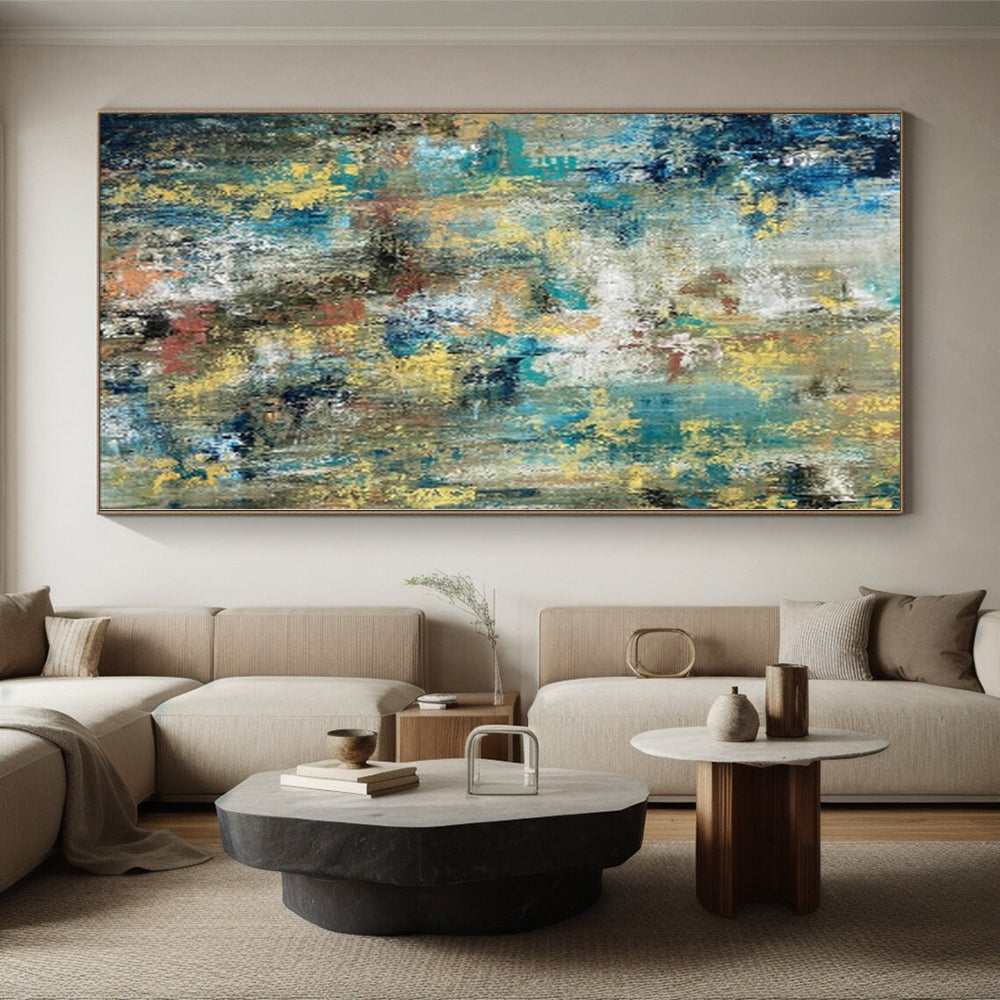 “Vibrant Color Chaos Abstract” - Energetic Abstract Painting On Canvas PS0035