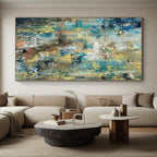 “Vibrant Color Chaos Abstract” - Energetic Abstract Painting On Canvas PS0035