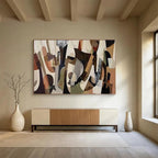 “Geometric Cubist Abstract” - Cubist Abstract Painting, Ideal for Art Gallery & Modern Living Room DKS621