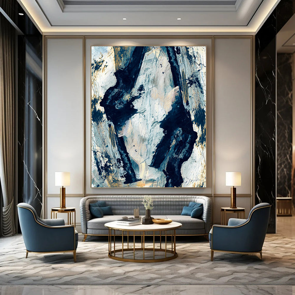 “Abstract Figure Silhouettes” - Dark Forms on Light Canvas Painting On Canvas DS172