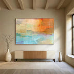 “Color - blend Abstract” - Soft - toned Abstract Painting On Canvas DKS401