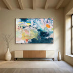 Colorful Abstract with Various Elements Painting On Canvas DKS076