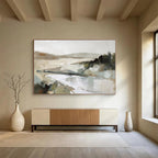 “Neutral - Toned Abstract Landscape” Landscape - Inspired Abstract Painting On Canvas DKS238