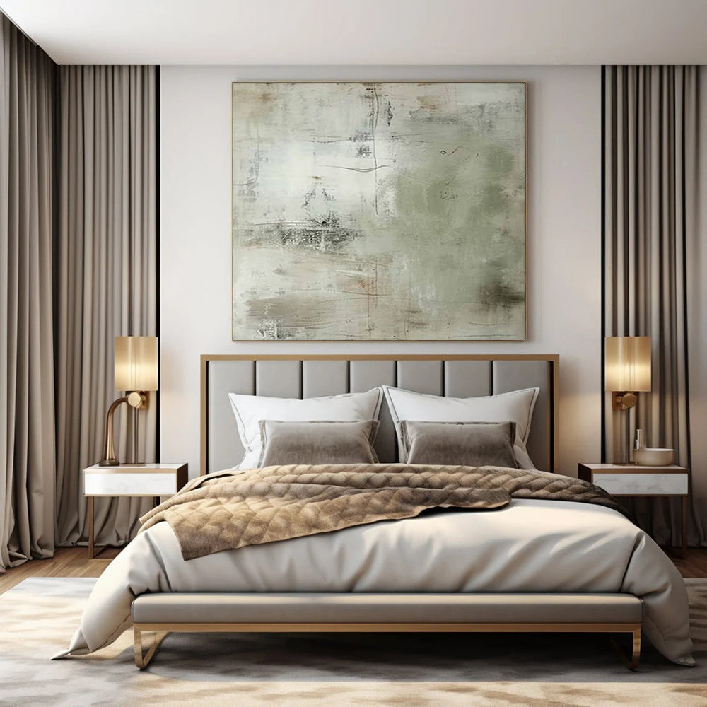 Light Colors with Delicate Lines "Faint Whispers" Abstract Painting On Canvas PS1358