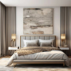 Gray and Brown Textured, "Timeless Patina" – Textured Abstract Painting On Canvas PS0973