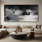 “Monochrome Abstract” - Minimalist Abstract Painting On Canvas PS0076