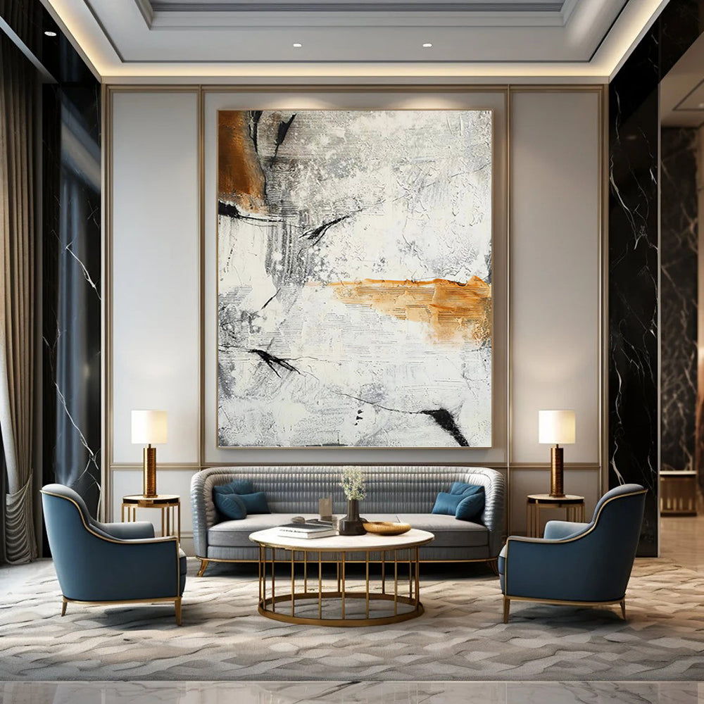 “Monochrome Abstraction” - Gray, Black, Brown Textured Abstract Painting On Canvas PT1457