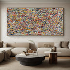 “Colorful Drip Chaos” - Multicolor Abstract Expressionist Painting On Canvas PS0704