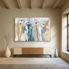 “Soft Color Abstract Florals” - Gentle Abstract Painting On Canvas PT155