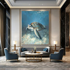 “Realistic Sea Turtle” - Realist - Inspired Animal Painting On Canvas PT1443