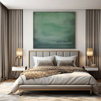 Green, Light Green with Subtle Gradients "Muted Calm" Abstract Painting On Canvas PS1465