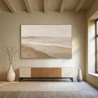 “Minimalist Beach Scene” - Seascape Painting On Canvas DKS526