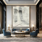 “Monochrome Textured Marks” - Gray & Black with Subtle Textures Painting On Canvas DS213