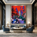 Vibrant Flower Garden Painting On Canvas DS100