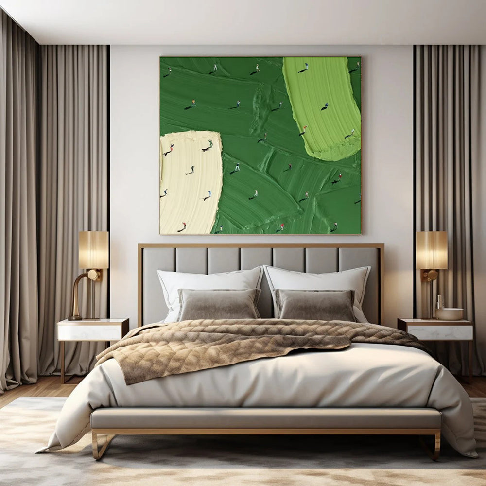 Beige, Blue, Brown, Orange with Abstract Simplicity "Simple Beauty" Abstract Painting On Canvas PS1353