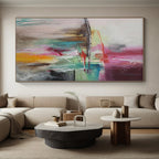 “Color Clash Abstract” - Modern Abstract Painting On Canvas PS0056