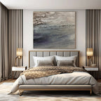 “Gray - Purple Textured Abstract” - Moody Abstract Painting On Canvas PS0115