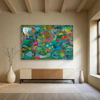 “Vibrant Abstract Mosaic” - Colorful Collage - Style Painting On Canvas PT235