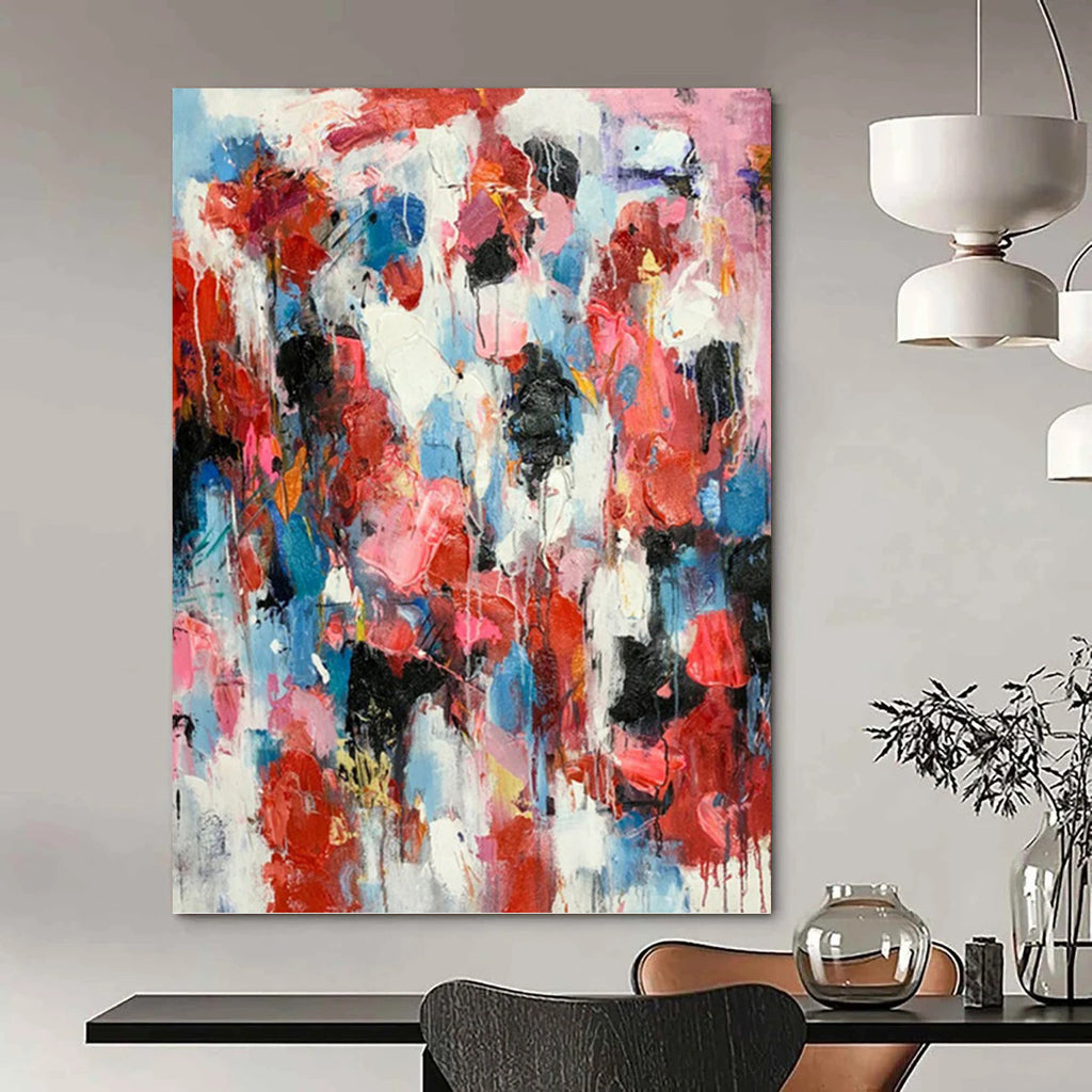 “Color - Drip Abstract Chaos” - Abstract, Emotion - Charged Painting On Canvas PT1585