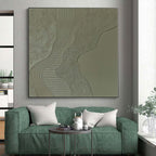 “Textured Wave - Line Abstract in Neutral Tones” - Minimalist Textured Painting On Canvas PS0253