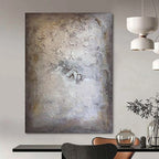 “Neutral Textured Abstract” - Subtle Marks on a Muted Base Painting On Canvas DS258
