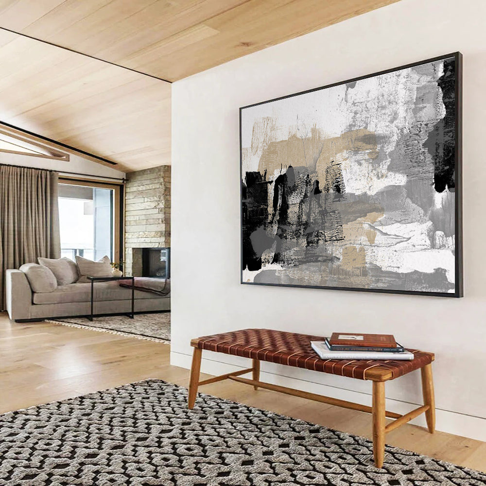 “Neutral Tones Abstract” - Luxe Textured Painting On Canvas DKS448