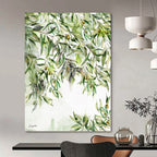 “Olive Branches Watercolor” - Nature - Detailed Watercolor Painting On Canvas PT1083