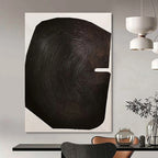 “Dark Organic Form” - Minimalist Abstract Painting On Canvas PT1052