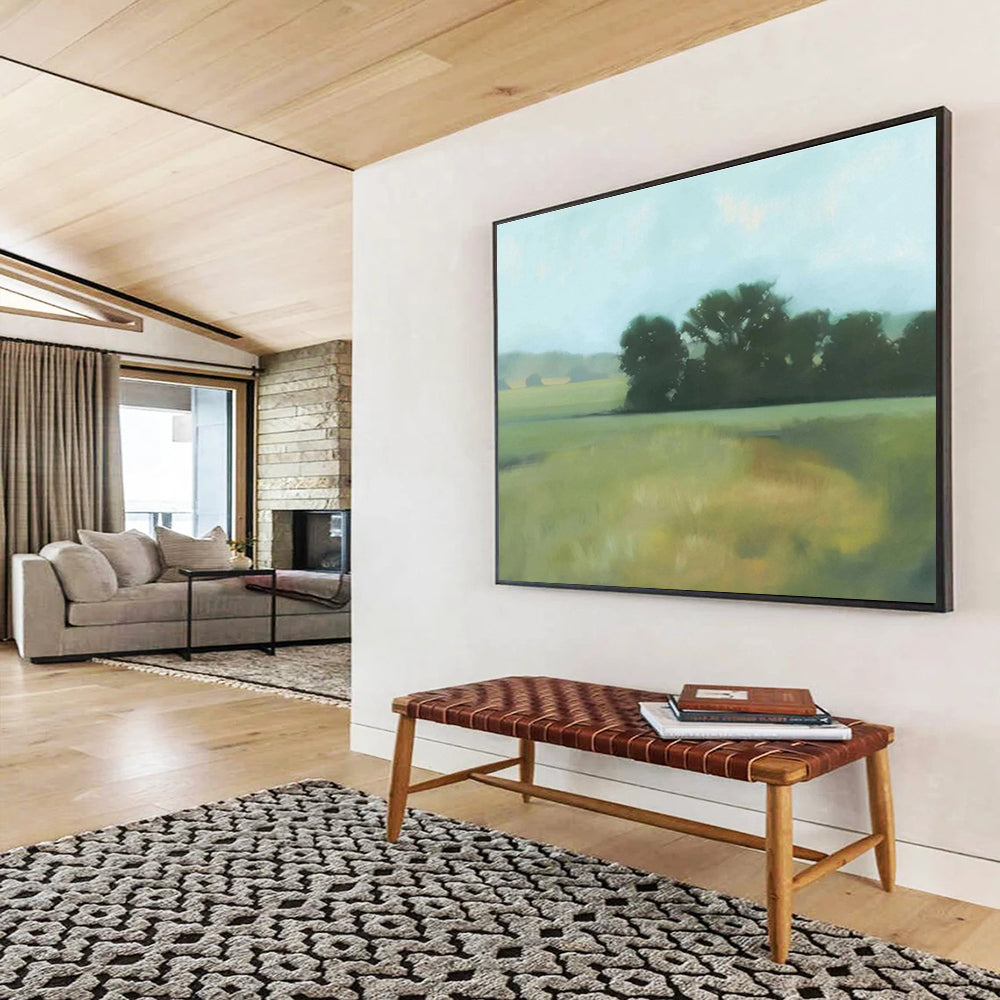 “Misty Meadows” - atmospheric Landscape Painting On Canvas DKS426