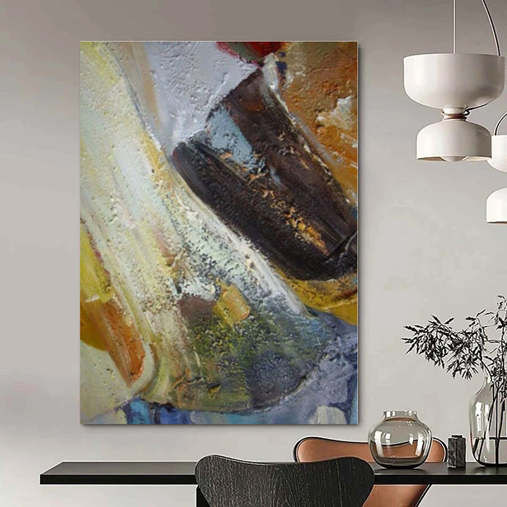 Mixed Colors with Textured Layers "Vibrant Layers" Abstract Painting On Canvas PS1355