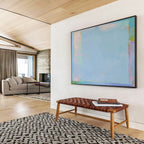 “Soft Pastel Minimalism” - Subtle Abstract Painting On Canvas DKS492