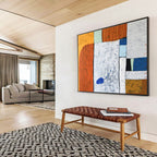 “Earth - Toned Textured Abstract” - Abstract Painting On Canvas DKS556