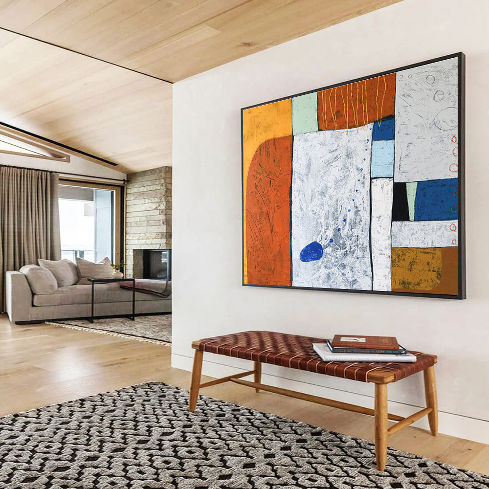 “Earth - Toned Textured Abstract” - Abstract Painting On Canvas DKS556