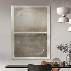 “Gray Abstract Landscape” - Minimalist Landscape Painting On Canvas PT1359