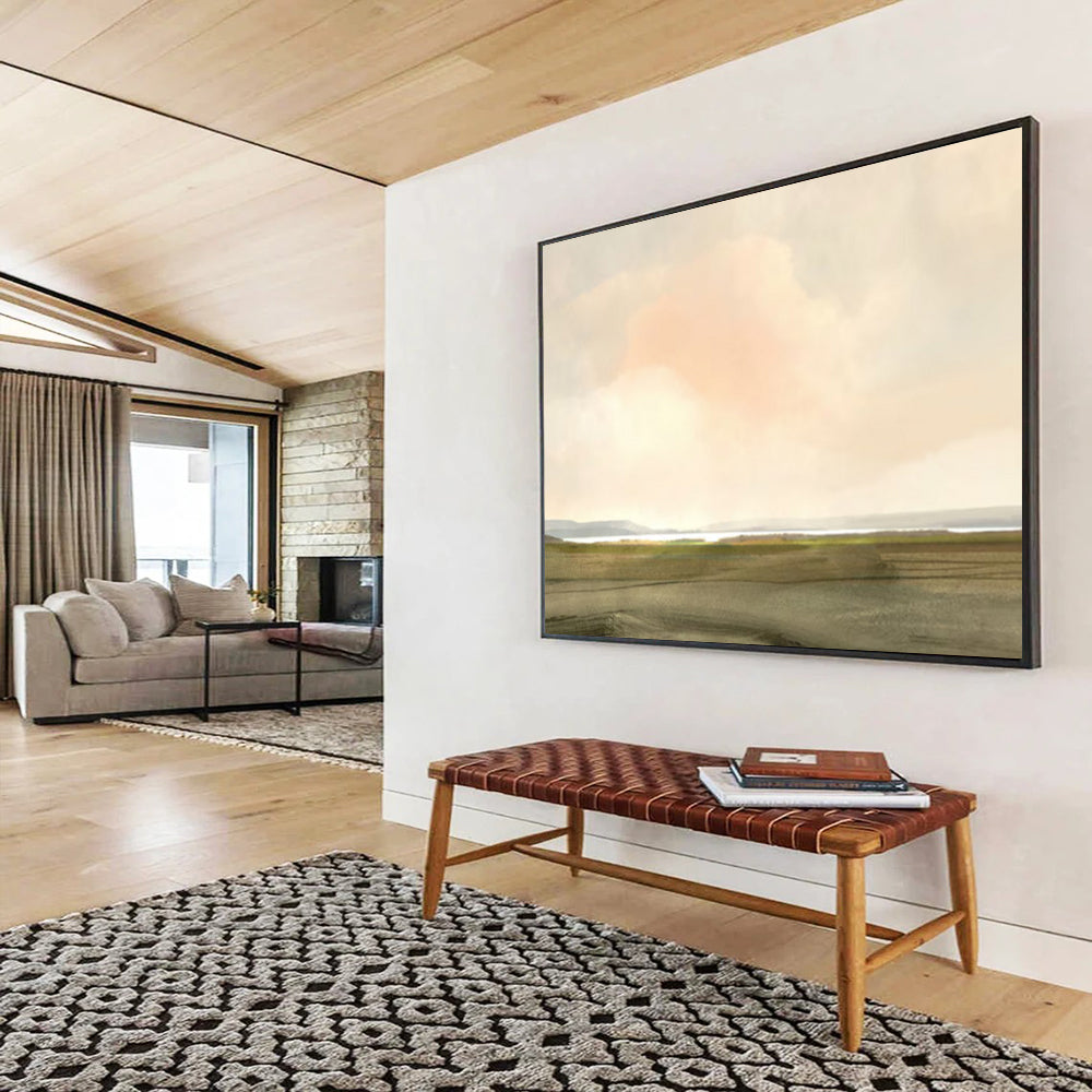 “Pastel Sky and Earth Landscape” - Soft Impressionistic Painting On Canvas PT121