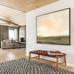 “Pastel Sky and Earth Landscape” - Soft Impressionistic Painting On Canvas PT121