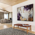Purple and Gold Abstract Fusion Contemporary Abstract Painting On Canvas DKS131