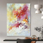 Bright Color Burst, "Rainbow Rhapsody" – Abstract Expressionist Painting On Canvas PS0929