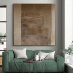“Brown - Gray Textured Composition” - Brown, Gray Abstract Painting On Canvas PS0520