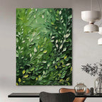 “Green Foliage Abstraction” - Botanical Abstract Painting On Canvas PS0193