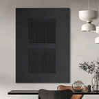 “Black - Gray Textured Minimalist” - Subtle Abstract Painting On Canvas PS0153