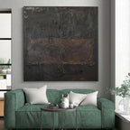 “Dark Textured Abstract” - Mysterious Abstract Painting On Canvas PS0103