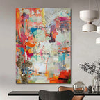 Vivid Color Collage, "Creative Chaos" – Abstract Collage - Style On Canvas PS0931