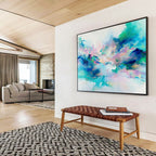 “Dreamy Color Clouds” - Fluid Abstract Painting On Canvas DKS486