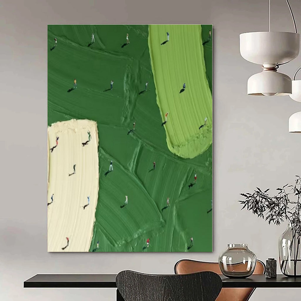 Beige, Blue, Brown, Orange with Abstract Simplicity "Simple Beauty" Abstract Painting On Canvas PS1353