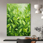 “Lush Green Leaves” - Realistic Botanical Painting On Canvas PT2293