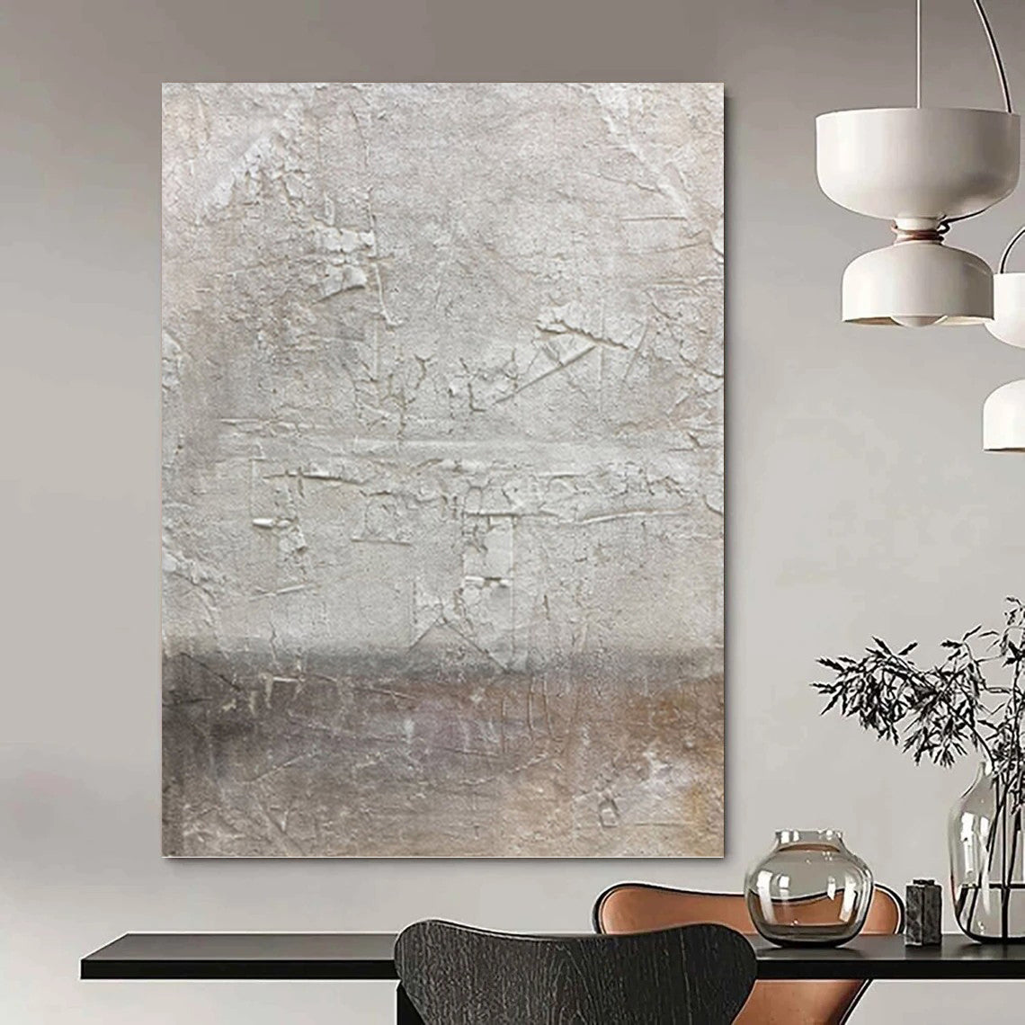 “Textured Neutral Abstract” - Subtle, Abstract Painting On Canvas PT1491