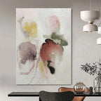 Softly Blended Vegetables in Pastel Hues "Ethereal Harvest" Watercolor Painting On Canvas PS1066
