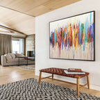 “Color Burst Drip” - Abstract Expressionism Painting On Canvas PT223