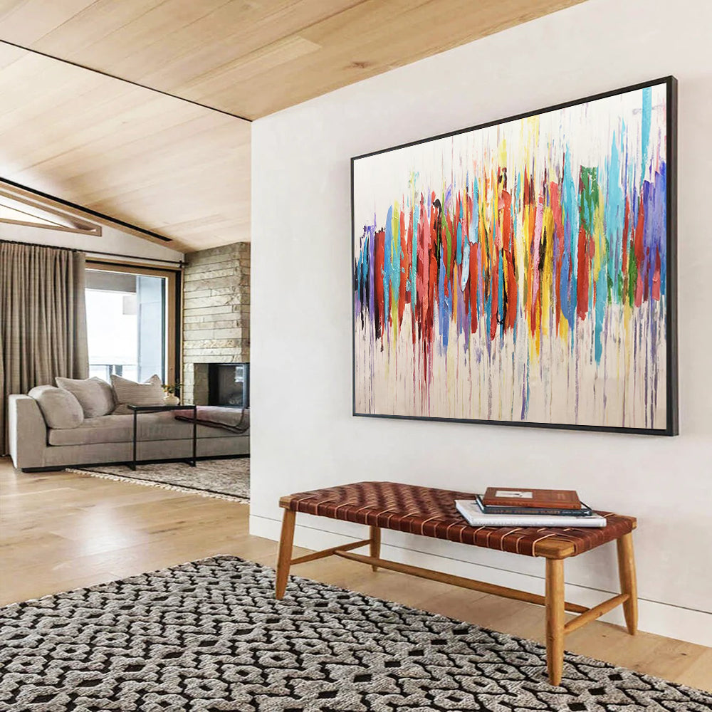 “Color Burst Drip” - Abstract Expressionism Painting On Canvas PT223